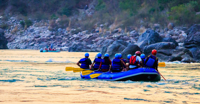 River Rafting In Rishikesh In River Ganges