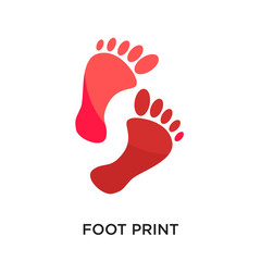 foot print logo isolated on white background for your web, mobile and app design