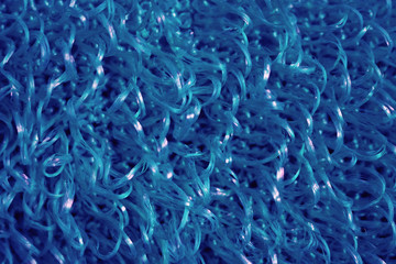 texture of bright blue yarn