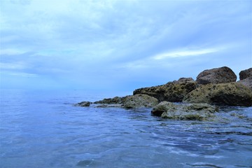 Fototapeta na wymiar Boca Beach Rocks