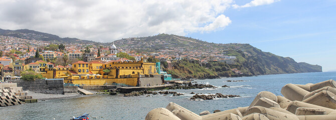 Fortaleza de São Tiago Funchal harbour Skyline Madeira island Portugal