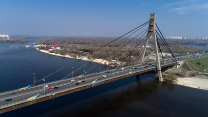 Aerial view of the North bridge, Kiev, Ukraine