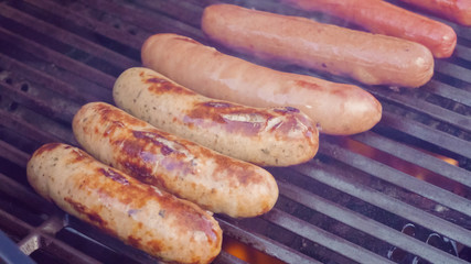 Hot dogs and bratwurst