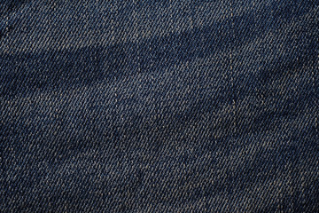 Detail of a vintage textured blue jeans background