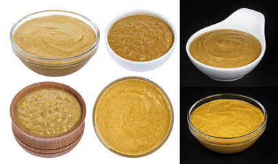 Mustard isolated on white background