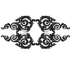 Vintage baroque ornament, corner. Retro pattern antique style acanthus. Decorative design element filigree calligraphy vector. - stock vector