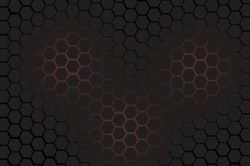 colorful light on 3d honeycomb, hexagon background