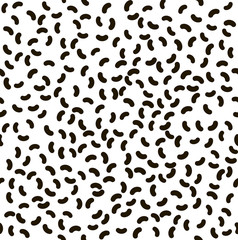 Bacteria seamless pattern. Black and white colors.