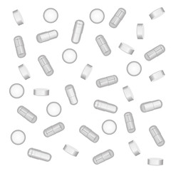 Pills, drugs, medicine background vector illustration