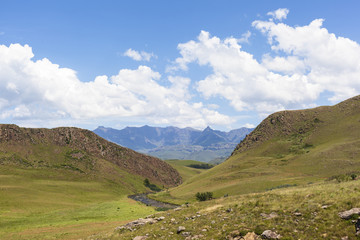 Clouds build up over the mountain