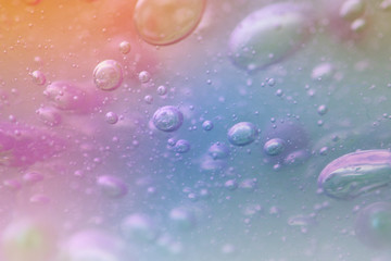 Colorful water bubbles
