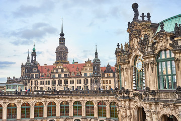 Fototapeta na wymiar Famous Zwinger palace, Dresden, Saxony, Germany