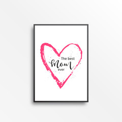 Happy Mother's Day - hand drawn calligraphy  phrases. Holiday lettering for card, poster