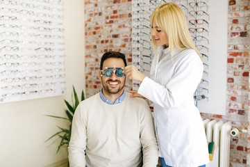 Man in Optics Store