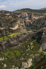 Beautiful unreal rocks in the Greece Meteora     