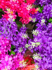 Background and texture of artificial flowers