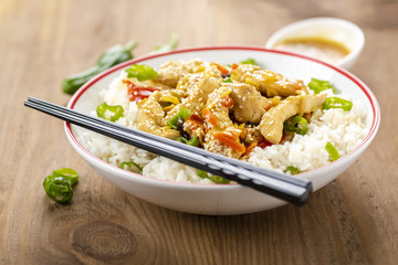 rice with chicken and vegetables