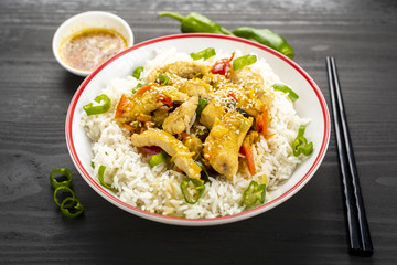 rice with chicken and vegetables