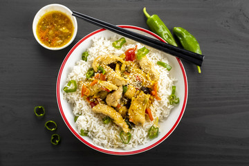 rice with chicken and vegetables