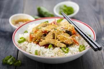 rice with chicken and vegetables