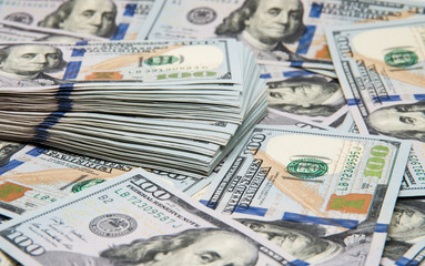 Background of 100 dollar bills