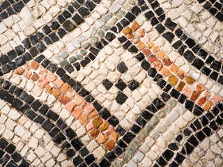 mosaic floor dating back to ancient Rome, two thousand years old. Italy