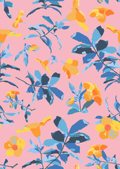 allamanda vintage flower pattern B