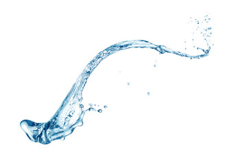 single water splash isolated on white background