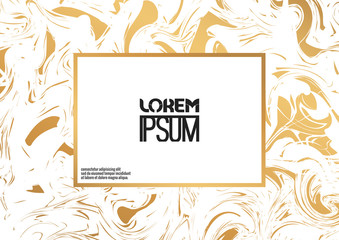 Creative design poster with abstract marble pattern. 