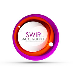 Spiral swirl flowing lines 3d vector abstract digital motion background design. Rotating concept