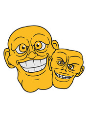 2 freunde team paar grinsen verrückt wahnsinnig lustig cool comic cartoon clipart