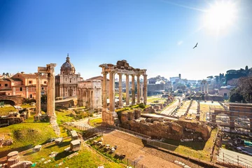 Wandaufkleber Römische Ruinen in Rom, Italien © sborisov