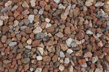 Brown crushed pumice