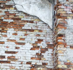 Brick wall background, wall texture, vintage brick