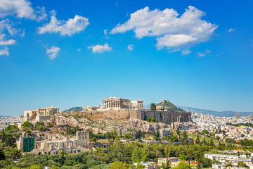 Parthenon, Acropolis of Athens, Greece at summer day © sborisov