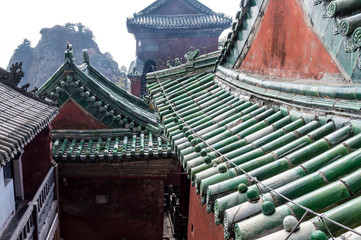 The roofs of the monasteries of Wudang.