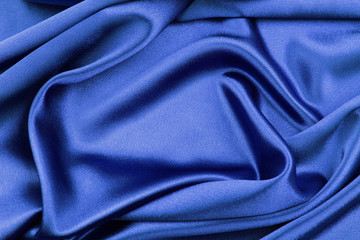 Fototapeta premium Blue silk fabric