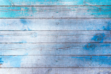 Wooden rustic pattern - old boards with remains of blue paint