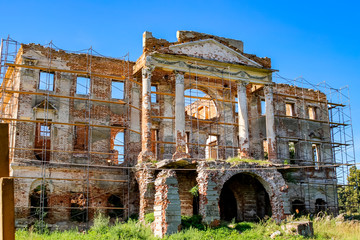 Former manor Pushchino on Nara (Pushchino-na-Nare). Serpukhov area, Russia