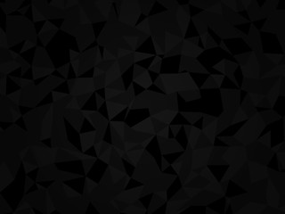 Black low poly geometric background. Vector illustration.