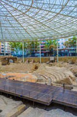 Roman theatre in Zaragoza, Spain