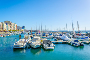 View of marina in the spanish city santander