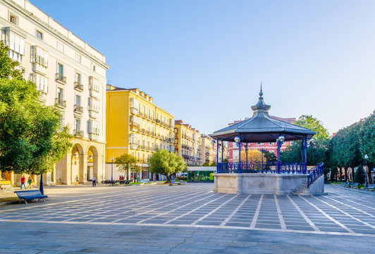 Plaza pombo in the spanish city Santander
