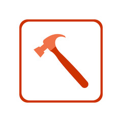 Hammer icon. Vector Illustration