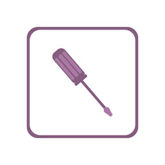 Screwdriver icon. Vector Illustration