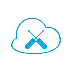 Screwdriver icon. Vector Illustration