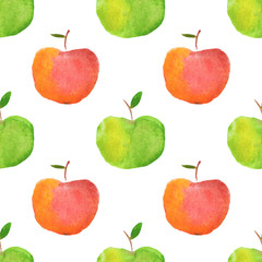 watercolor apple pattern