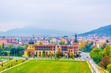 Aerial view of Pamplona, Spain