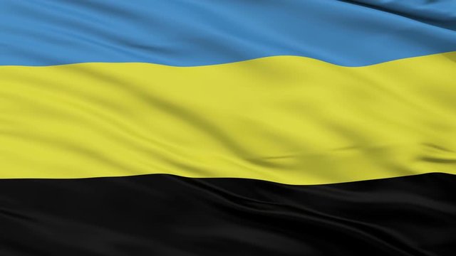 Kleck closeup flag, city of Belarus, realistic animation seamless loop - 10 seconds long