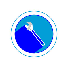 Wrench icon. Vector Illustration